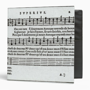 Poem to music by Jean Antoine de Baif Binder