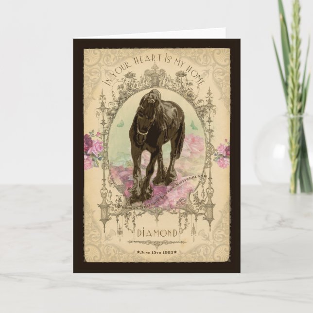 Poème Cheval - Carte de voeux (Devant)