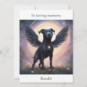 Poème commémoratif Pitbull Nom personnalisé Carte 