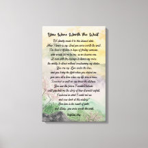 Poème d'amour de typographie moderne sur toile ten