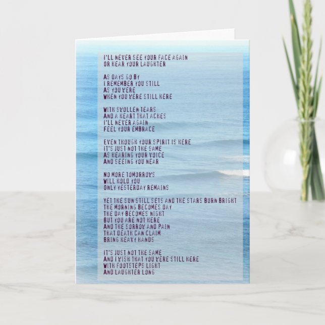 Poème de compassion et de douleur - Carte maritime (Devant)