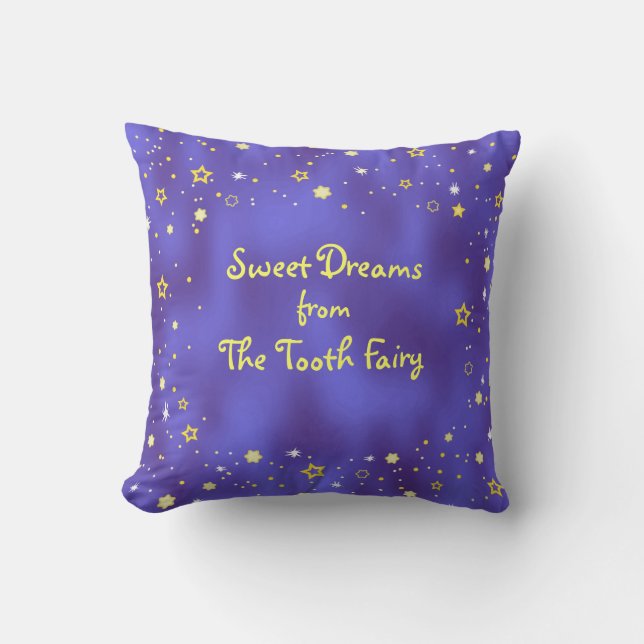 Poème de dents Starry Night Tooth Coussin (Recto)