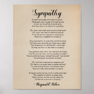 Poème de sympathie par Reginald Heber Poster vinta