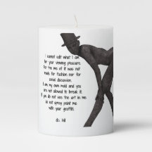 Poème "Je ne peux pas changer" à la bougie