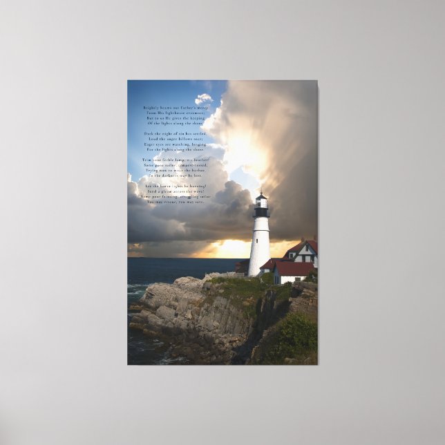 Poème phare toile étirée Impression (Recto)