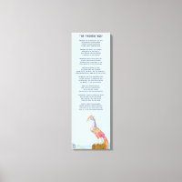 Poème Phoenix Way sur toile enveloppée