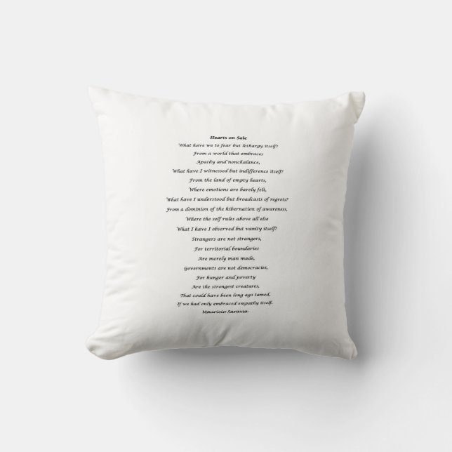 Poème sur un coussin (Recto)
