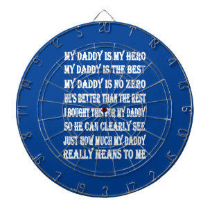 Poems For Daddy on Father's Day Dartboard