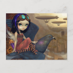 "Poe's Flight" Postcard