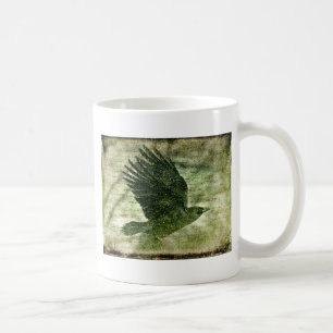 Poe's Grunge Raven Coffee Mug