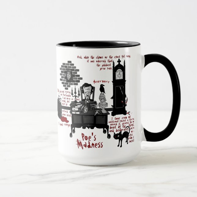 'Poe's Madness' (Version 2) Mug (Right)