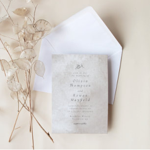 Poesia Faire-part de mariage Taupe