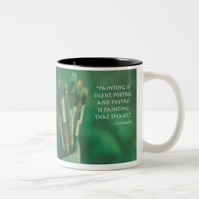 Poésie qui parle la tasse de citation de Plutarch (Droit)
