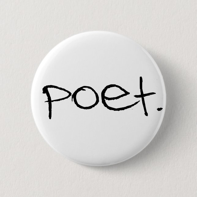 Poet 2 Inch Round Button (Front)
