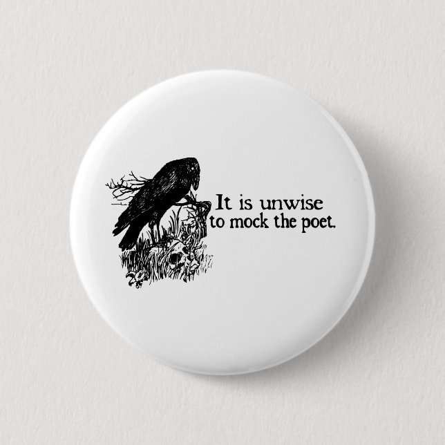 Poet 2 Inch Round Button (Front)