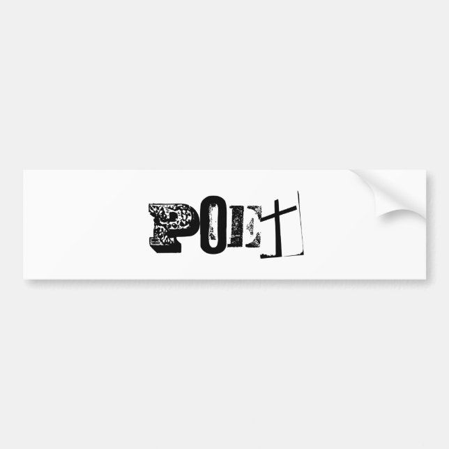 Poet Bumper Stick Bumper Sticker (Front)