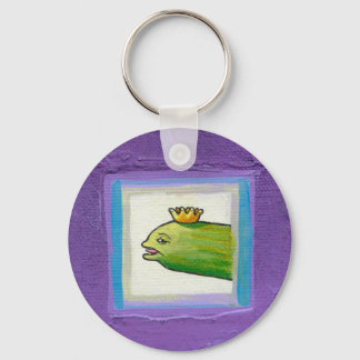 Poet pickle? eel? king? attitude fun painting art keychain