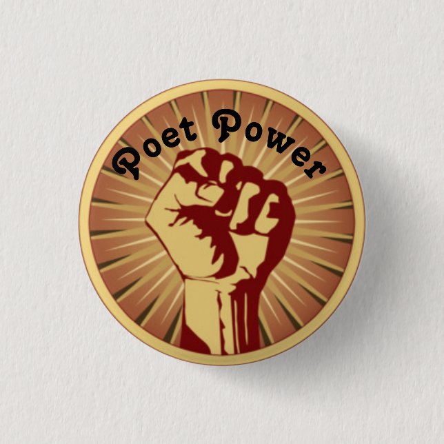 Poet Power 2 1 Inch Round Button (Front)