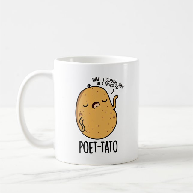 Poet-tato Funny Potato Pun  Coffee Mug (Left)
