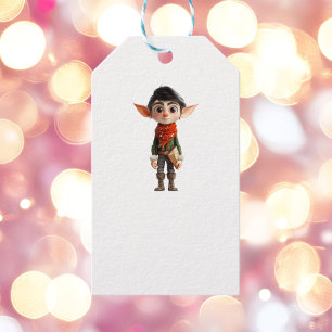 Poet Teen Christmas Elf White Gift Tags