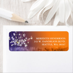Poetic Evening Dandelion Address Labels