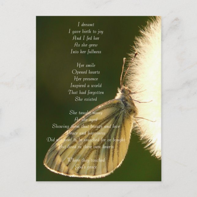 Poetic Expressions- Joy's Birth Postcard (Front)