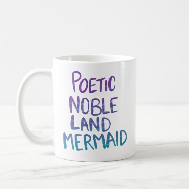 Poetic Noble Land Mermaid Coffee Mug (Left)