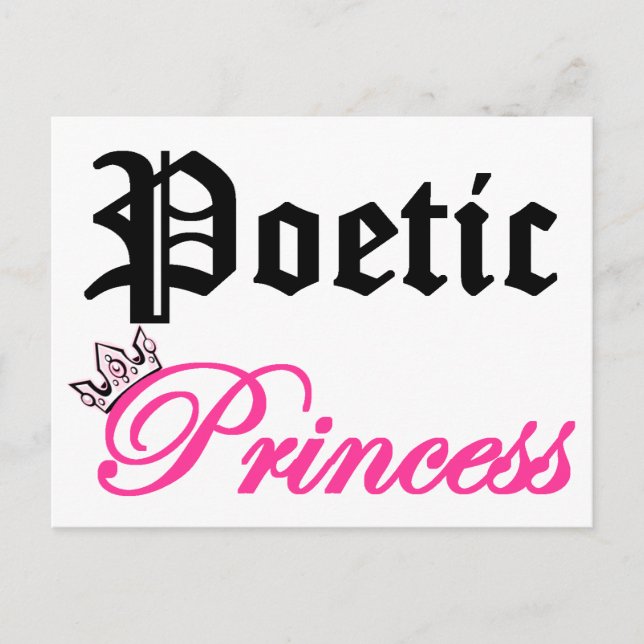 Poetic Princess Postcard (Front)