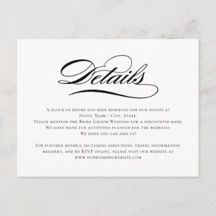 Poetic Script Editable Colour Enclosure Card