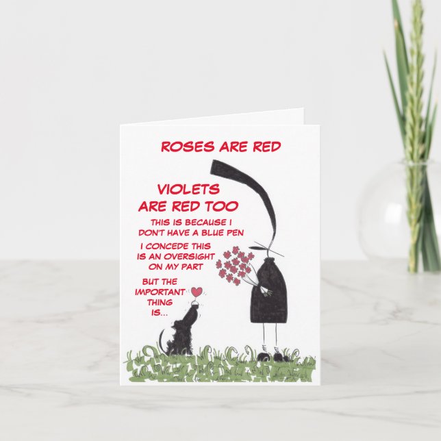 Poetic Valentine's Card (Front)