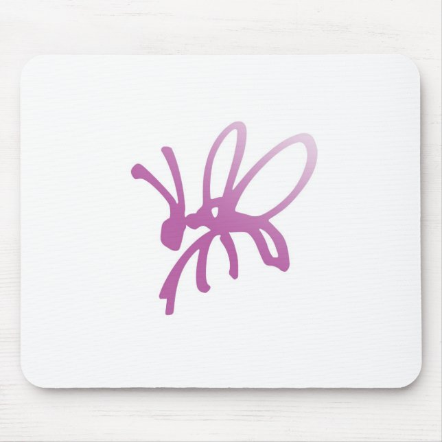 Poetica Bug Pink Mouse Pad (Front)