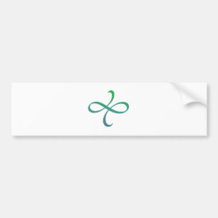 Poetica Flourish (blue-green) Bumper Sticker