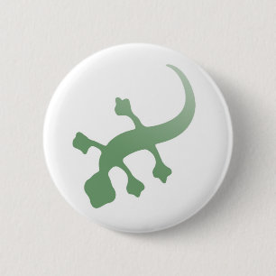 Poetica Gecko in Green 2 Inch Round Button