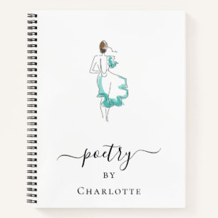 Poetry artwork name typography  notebook