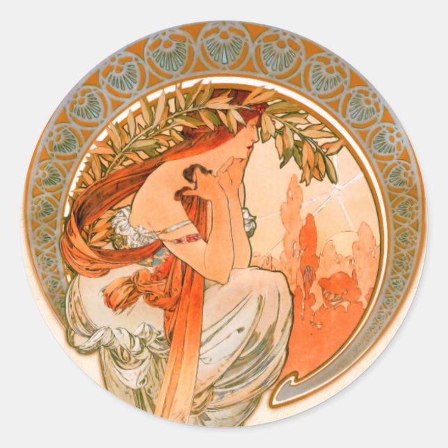 Poetry Classic Round Sticker (Front)