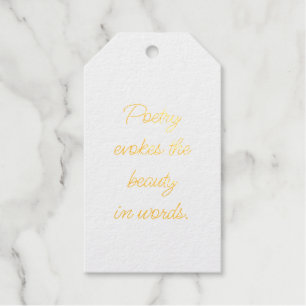 Poetry Evokes Foil Gift Tag