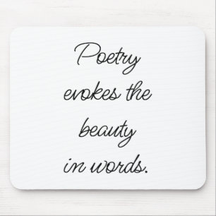 Poetry Evokes Mouse Pad