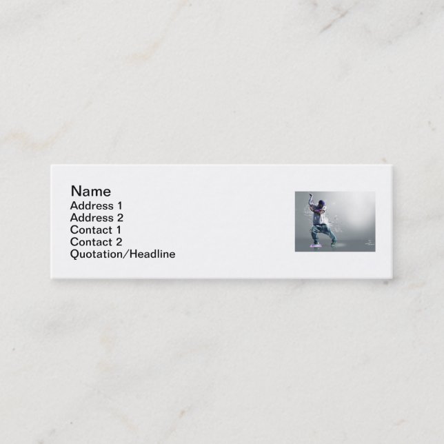 poetry_in_motion-1024x768, Name, Address 1, Add... Mini Business Card (Front)