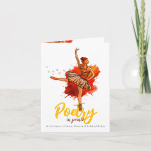 Poetry in Pointe   Ballet Recital Performance Invi Invitation