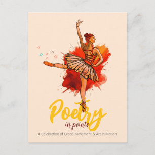 Poetry in Pointe Ballet Recital Performance Invi Postcard