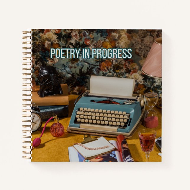 "Poetry in Progress" Hardcover Notebook (Front)