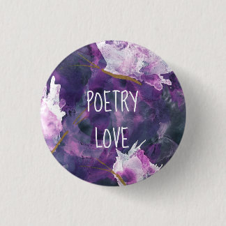 Poetry Love Button—National Poetry Month 1 Inch Round Button