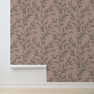 Poetry of Leaves n Stems XL4b foliage soft beige Wallpaper