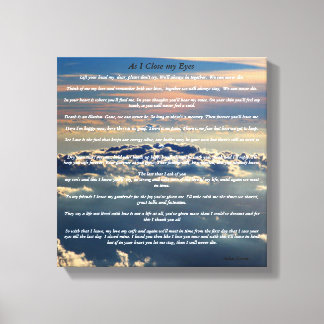 Poetry of Sympathy, Love and Loss. Canvas Print