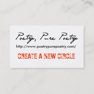 Poetry, Pure Poetry Gig Drop Cards