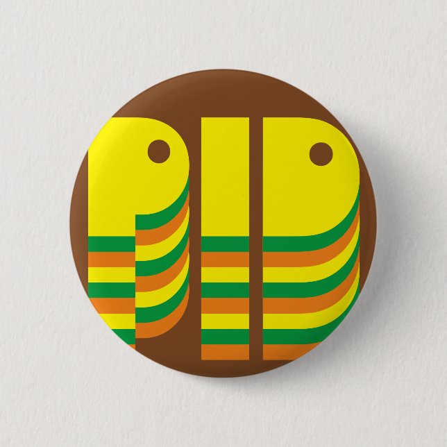 POETS IN DISTRESS 70'S BUTTON (Front)