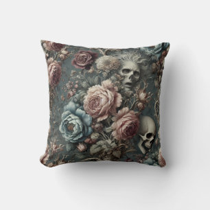 🪦 Poets Pending – Gothic Victorian Throw Pillow