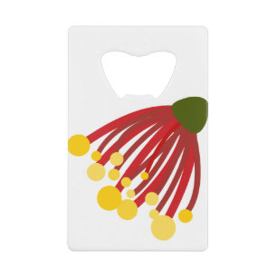 Pohutukawa Christmas Flower Credit Card Bottle Opener