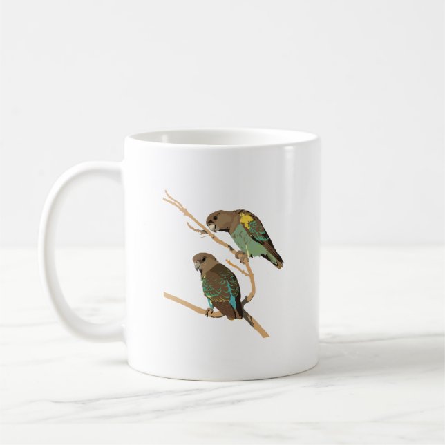 Poicephalus Senegal Parrots Coffee Mug (Left)