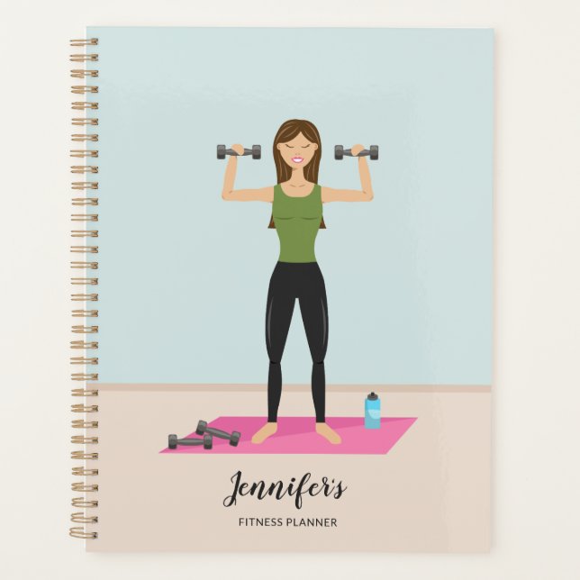Poids de levage pour fille et nom personnalisable  (Devant)